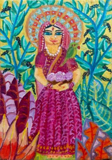 Vrinda Devi - oil painting on board
